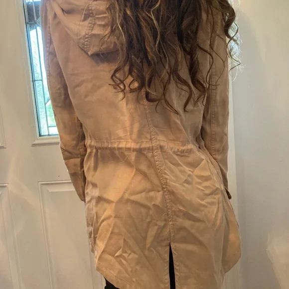 Max jean stencil tan womens zip hooded jacket size Xs - Picture 8 of 8